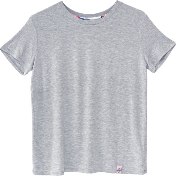 Vera Bradley Gray Heather Cadence Essential Tee Top, S - Picture 1 of 11